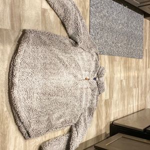 Gray fluffy pullover